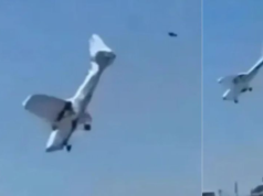 avioneta se estrelló contra cables de la luz y se desplomó en Estados Unidos