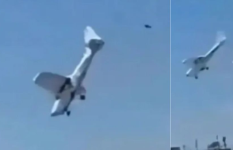 avioneta se estrelló contra cables de la luz y se desplomó en Estados Unidos