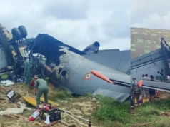 Avión militar de la India se estrelló mientras intentaba aterrizar en una base aérea al noreste del país