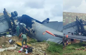 Avión militar de la India se estrelló mientras intentaba aterrizar en una base aérea al noreste del país